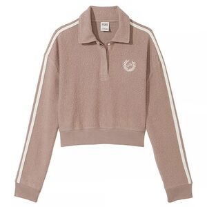PINK Victoria's Secret Taupe Cropped Jacket